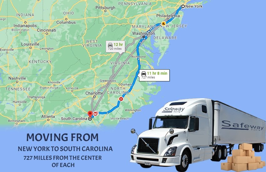 Moving From New York To South Carolina: Relocation Cost