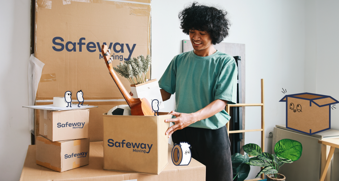 College Student Packing up dorm