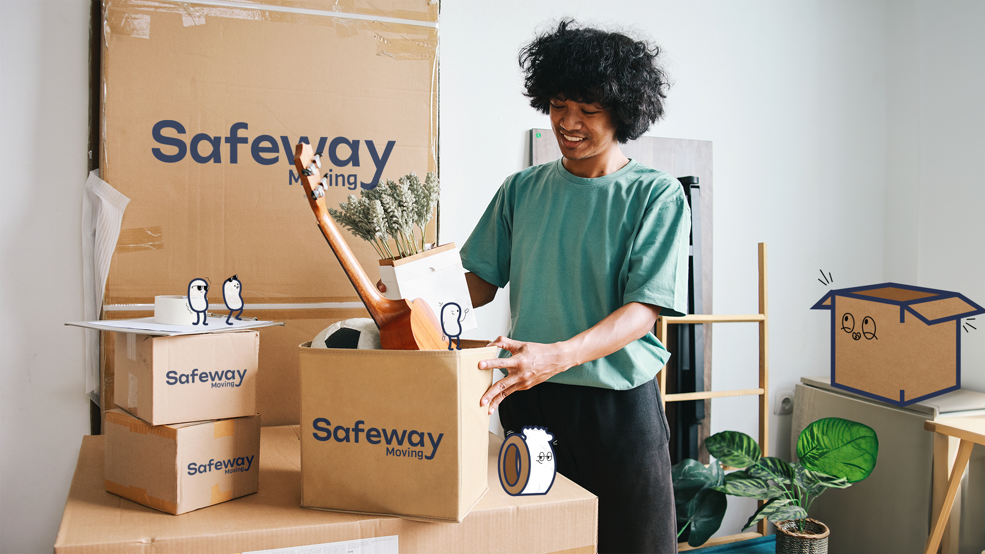 College Student Packing up dorm
