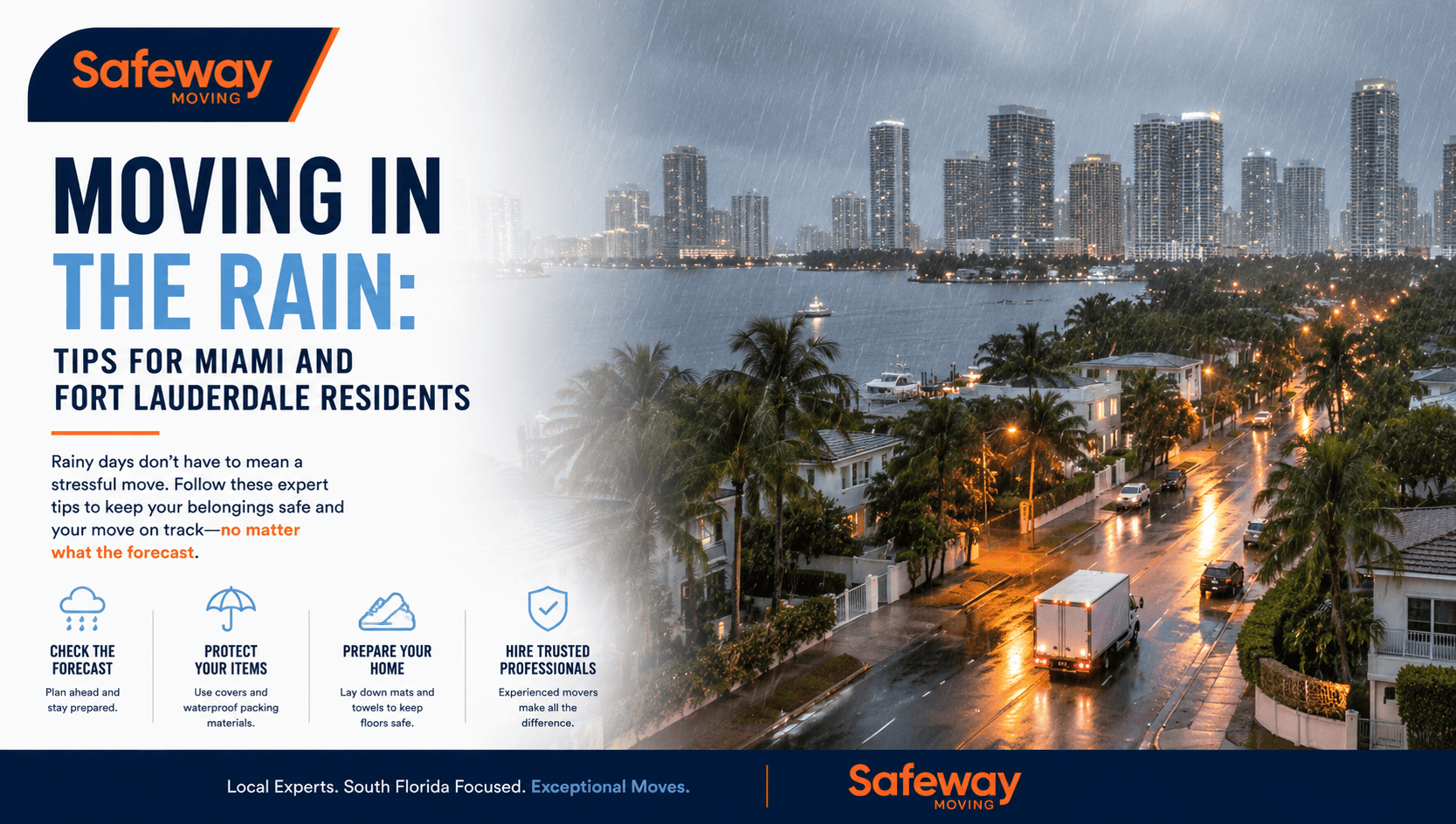 Moving in the Rain Tips for Miami and Fort Lauderdale Residents