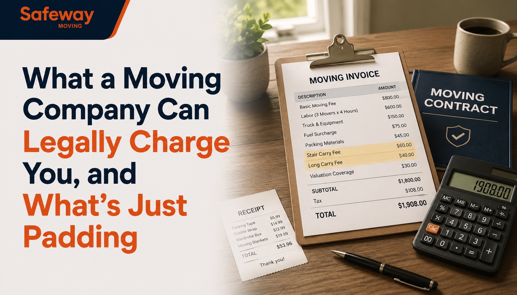 Understanding moving company costs and fees
