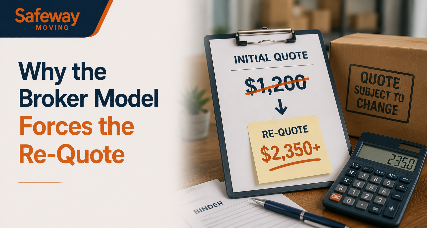 Why the Broker Model Forces the Re-Quote